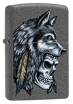 Зажигалка Zippo 29863 Wolf Skull Feather Design ZIPPO